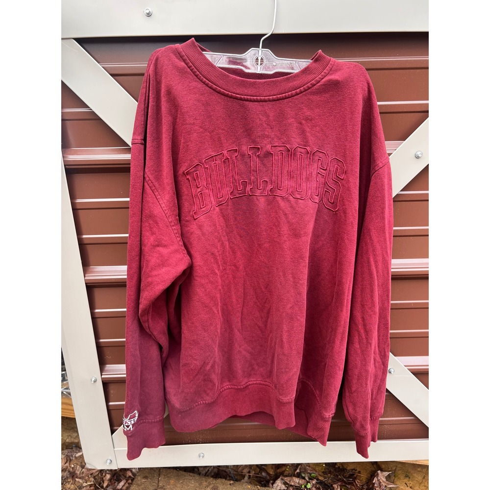 Champion‎ Bulldogs Crewneck Sweatshirt Maroon Pullover Men's Size L
